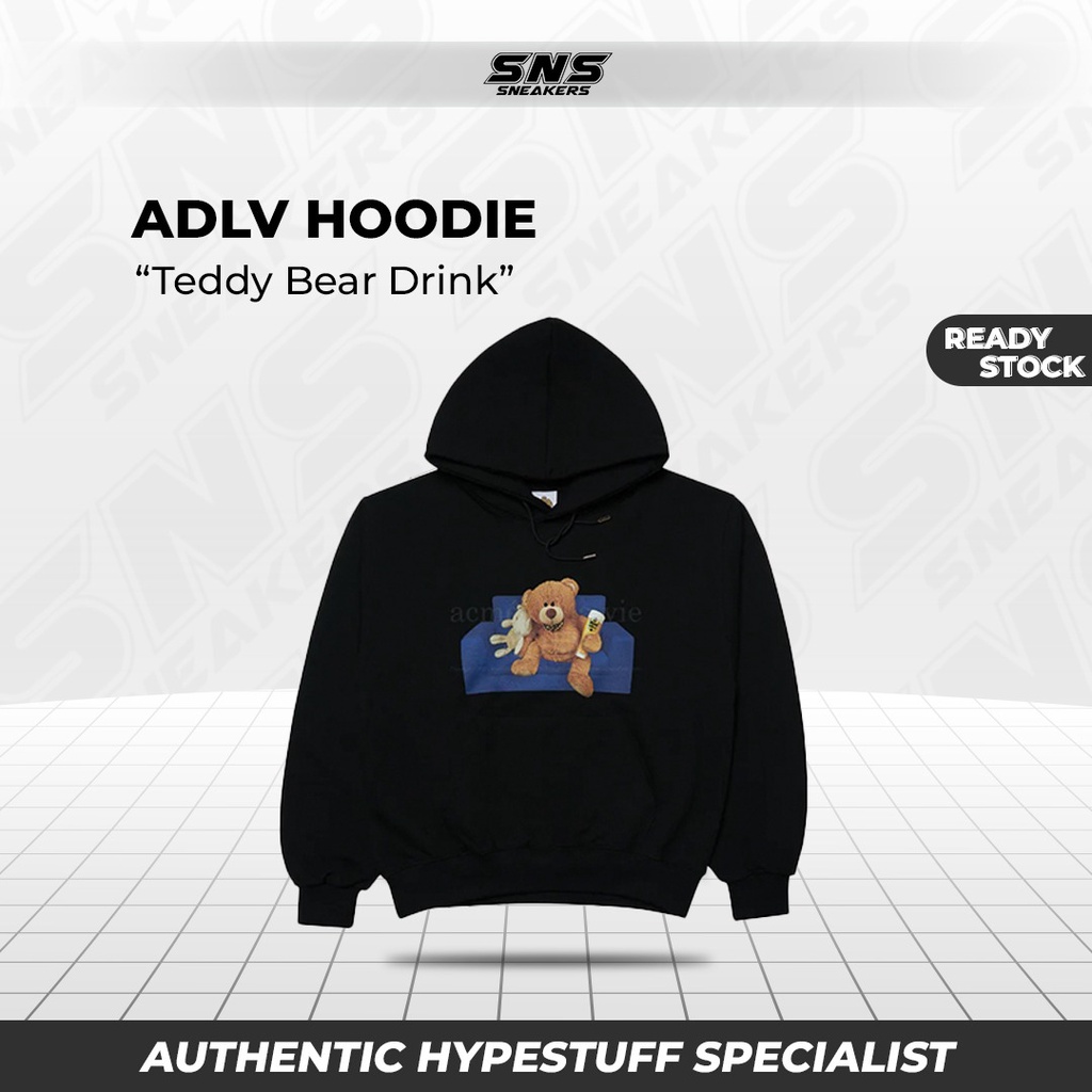 ADLV Hoodie Teddy Bear Drink BNWT 100% Authentic Original