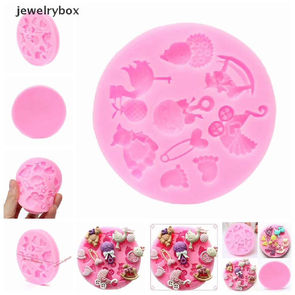 [jewelrybox] Cetakan Kue Fondant Silikon Baby Shower Mold Coklat Baking Sugarcraft Decor Butik