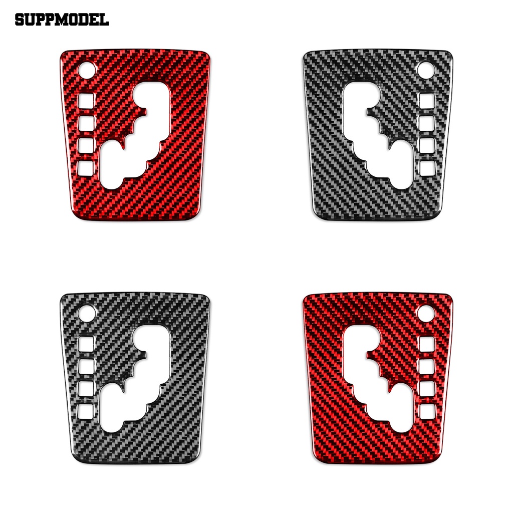 Suppmodel Carbon Fiber Car Shifter Sticker Mobil Gear Shift Panel Strip Samping Kotak Penyimpanan Bingkai Stiker Tahan Aus Untuk 13-19 Forester