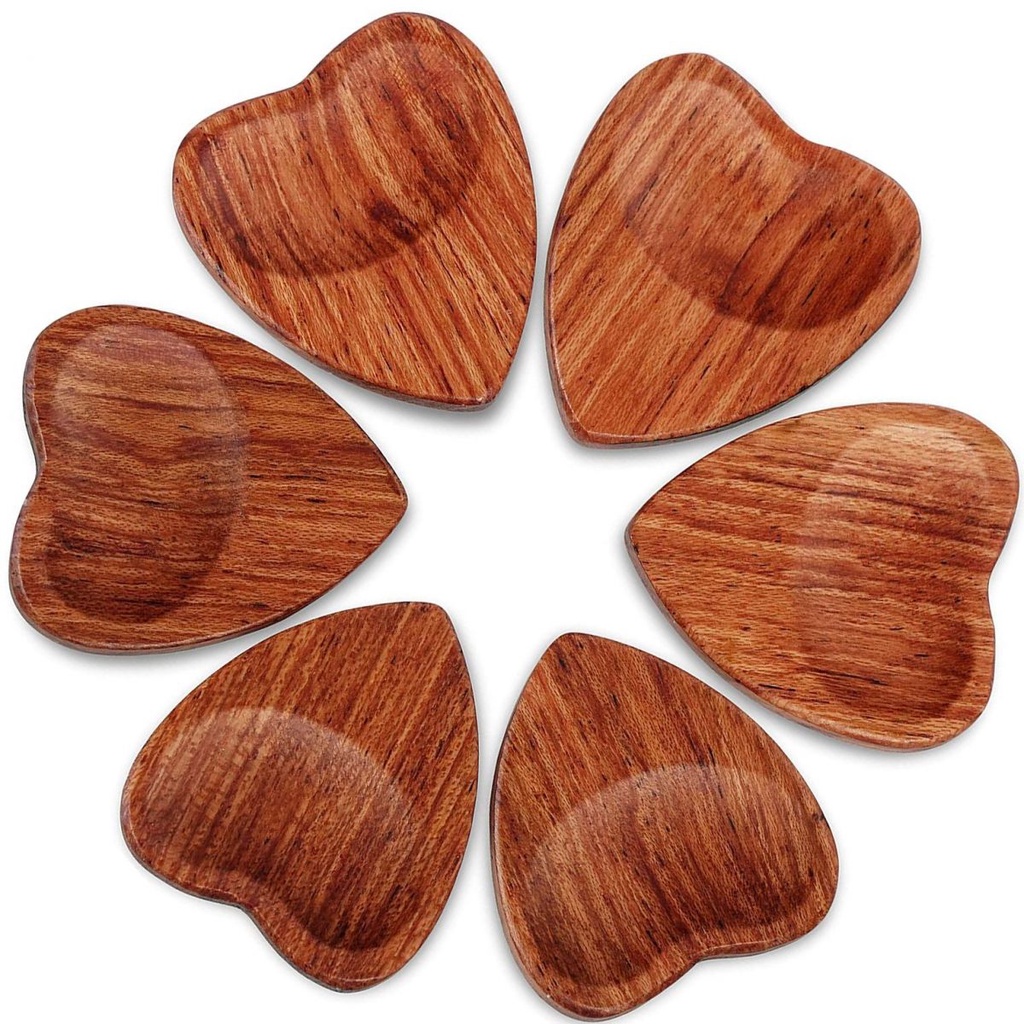 1biji Dayung Kayu Bentuk Hati Untuk Gitar/Ukulele Patung Jantung Kerbau Tulang Pick