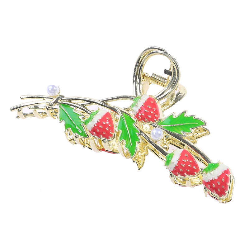 [AYBX] Strawberry Hair Claw Clips Cute Metal Hair Clip Pink Hair Claws Clips Styling Rambut Perlengkapan Rambut Fashion