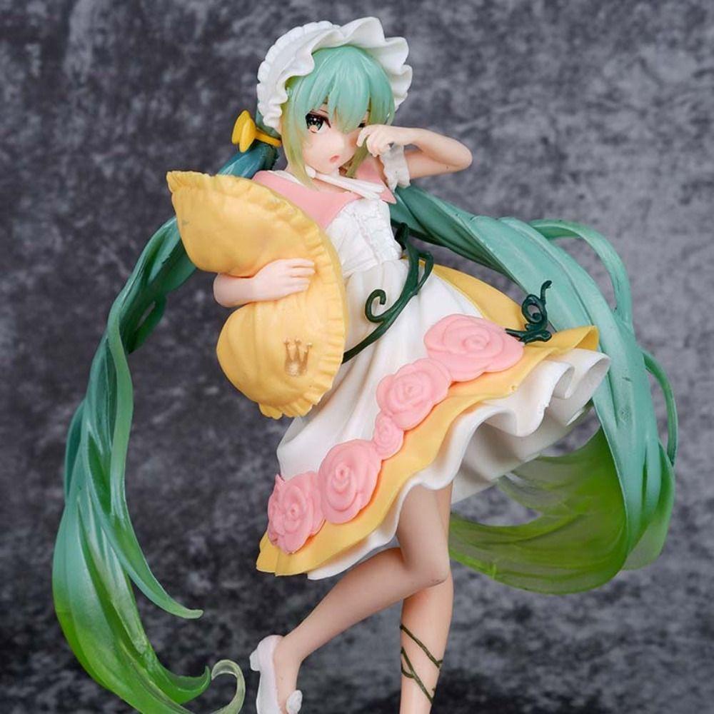 Fishstick Miku Hatsune Action Figure Kawaii PVC 20 cm Hadiah Ulang Tahun Desktop Ornamen Miku Model Mainan Kartun Anime Dekorasi Rumah Miku Anime Model Mainan