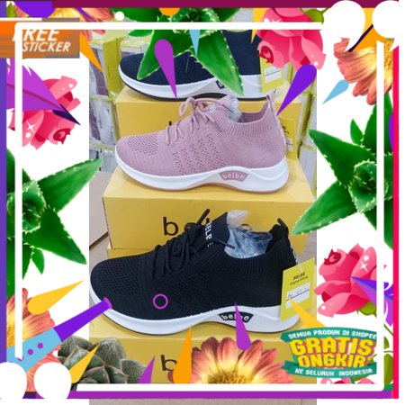 sepatu wanita import belbe original zal 417/terbaru terlaris sepatu wanita olahraga/real pict/ solat