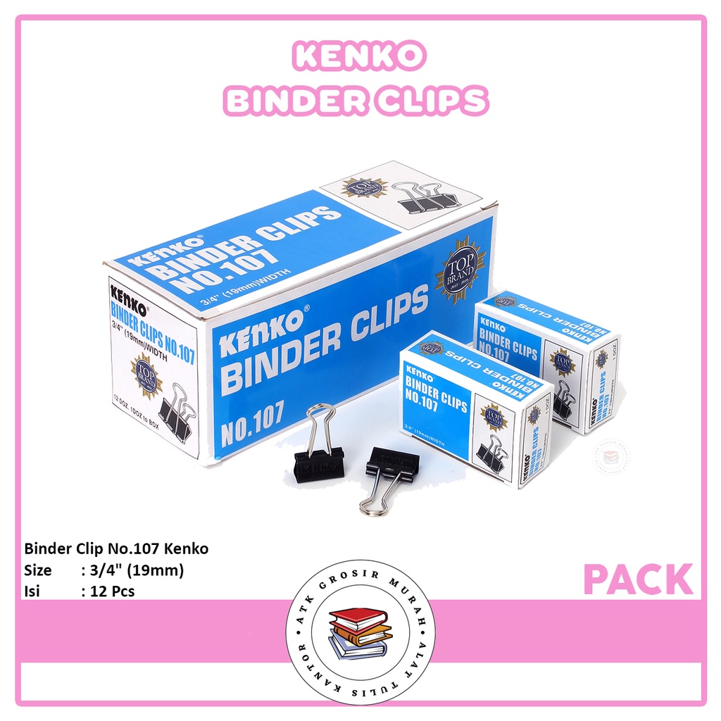 

KENKO - Binder Clip NO.107 - Pack