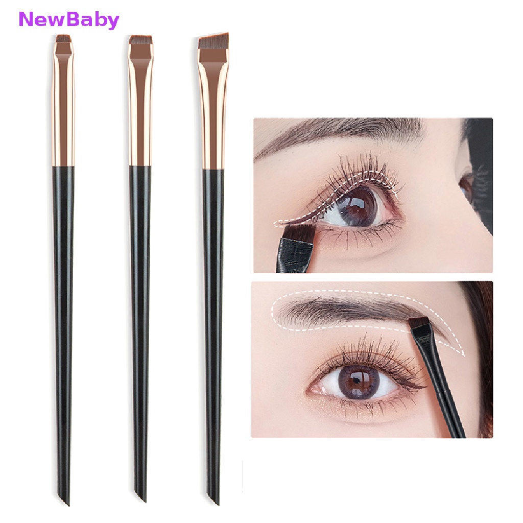 Newbaby 3Pcs Brush Makeup Eye Brow Eyeliner Pen Pensil Alis Brush Alat Makeup Alis ID