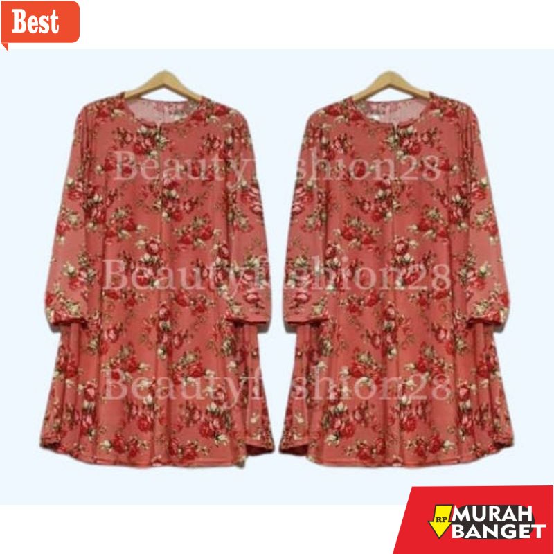 Tunik jumbo terbaru untuk wanita- TUNIK 04 SUPER JUMBO JERSEY KOREA  LD 120-160 PB 105