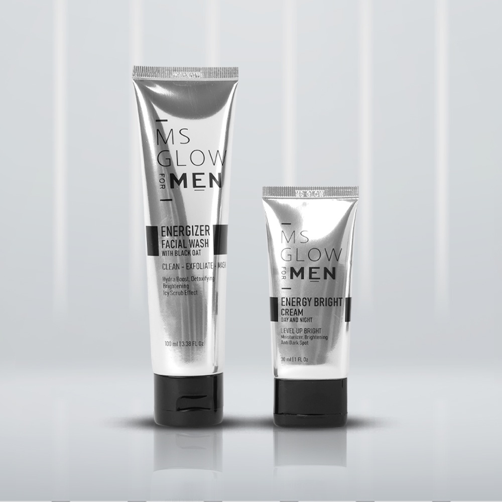 Ms glow men Facial Wash + Energy Bright Cream