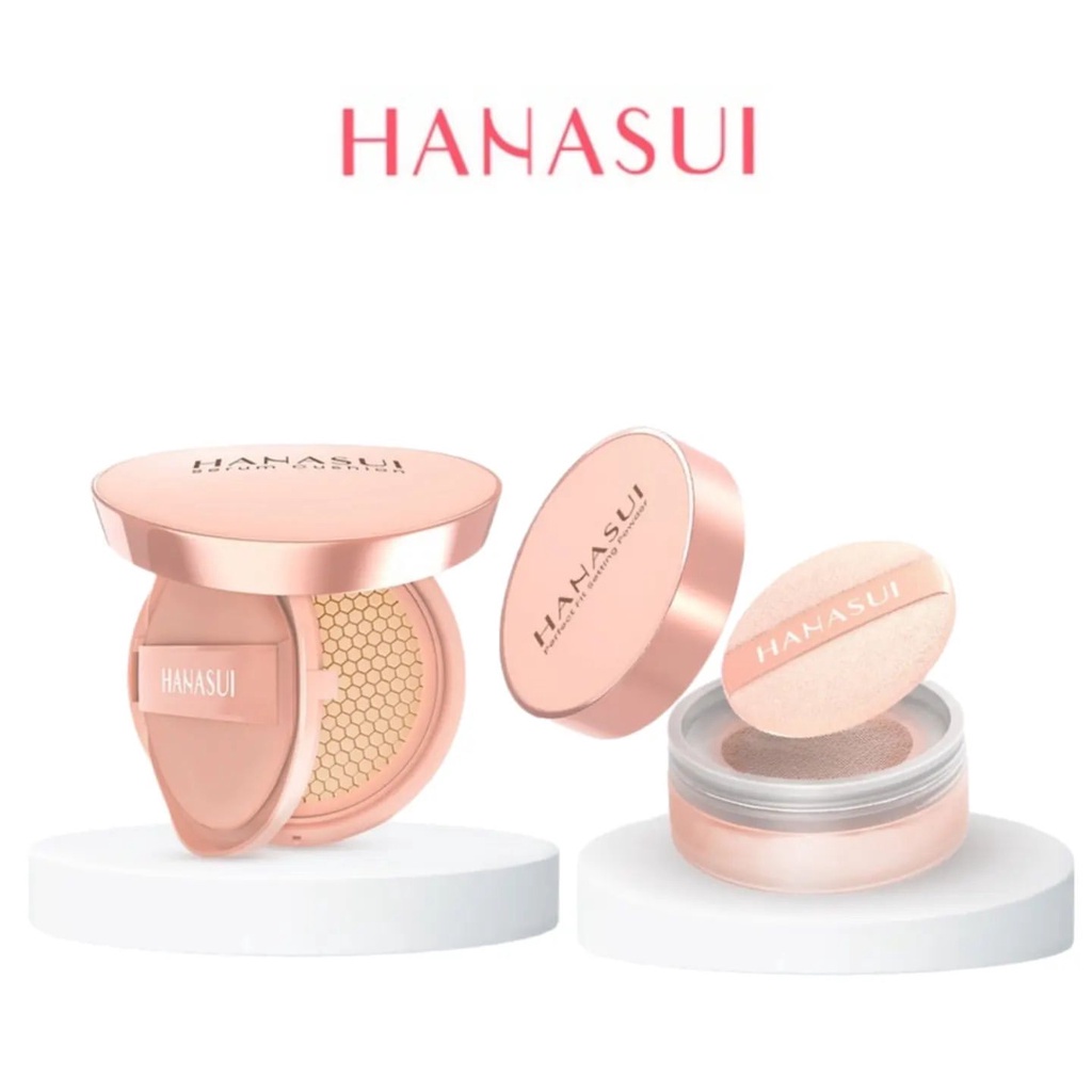 HANASUI Perfect Fit Setting Loose Powder & Serum Cushion