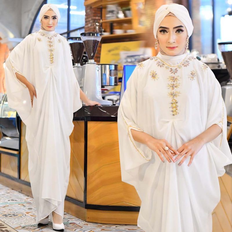 KAFTAN WANITA ALMIRA / KAFTAN LEBARAN 2023 / KAFTAN MEWAH ELEGANT (FREE BABYGOLD, INNER &amp; TURBAN)
