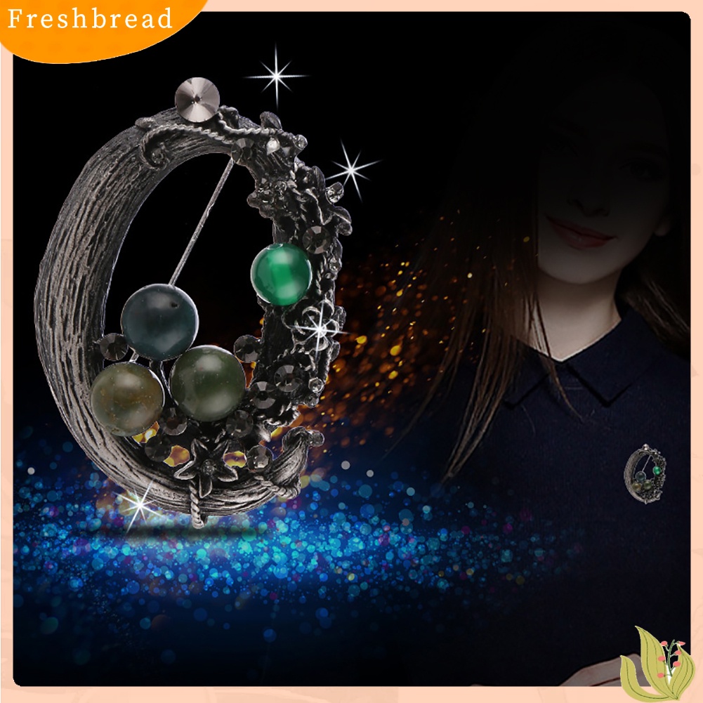 < Freshbread > Vintage Wanita Pesta Perhiasan Berlian Imitasi Berongga Bunga Bros Pin Syal Breastpin