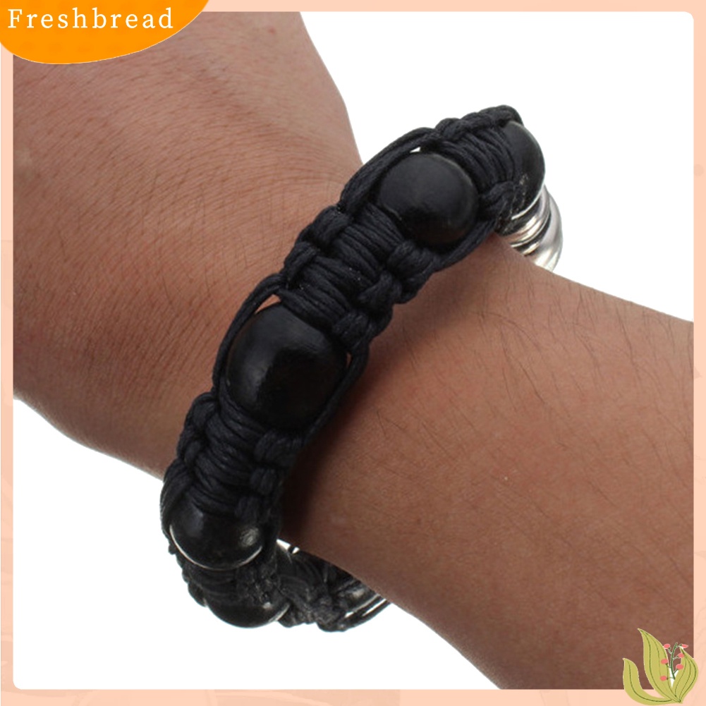 &lt; Freshbread &gt; Fashion Unisex Knotting Manik-Manik Pipa Tembakau Handwoven Gelang Bangle Perhiasan