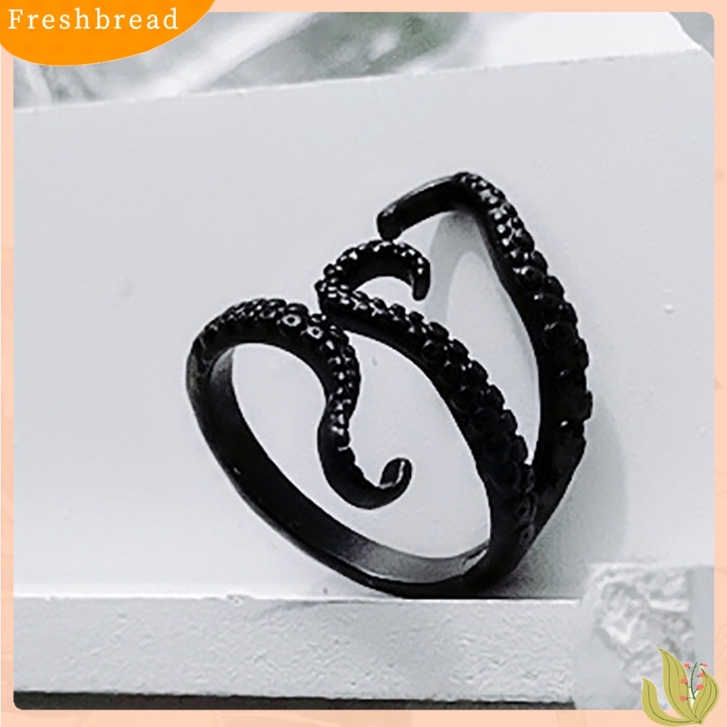 &lt; Freshbread &gt; Sederhana Punk Adjustable Bentuk Gurita Jari Cincin Pria Cincin Perhiasan Aksesori