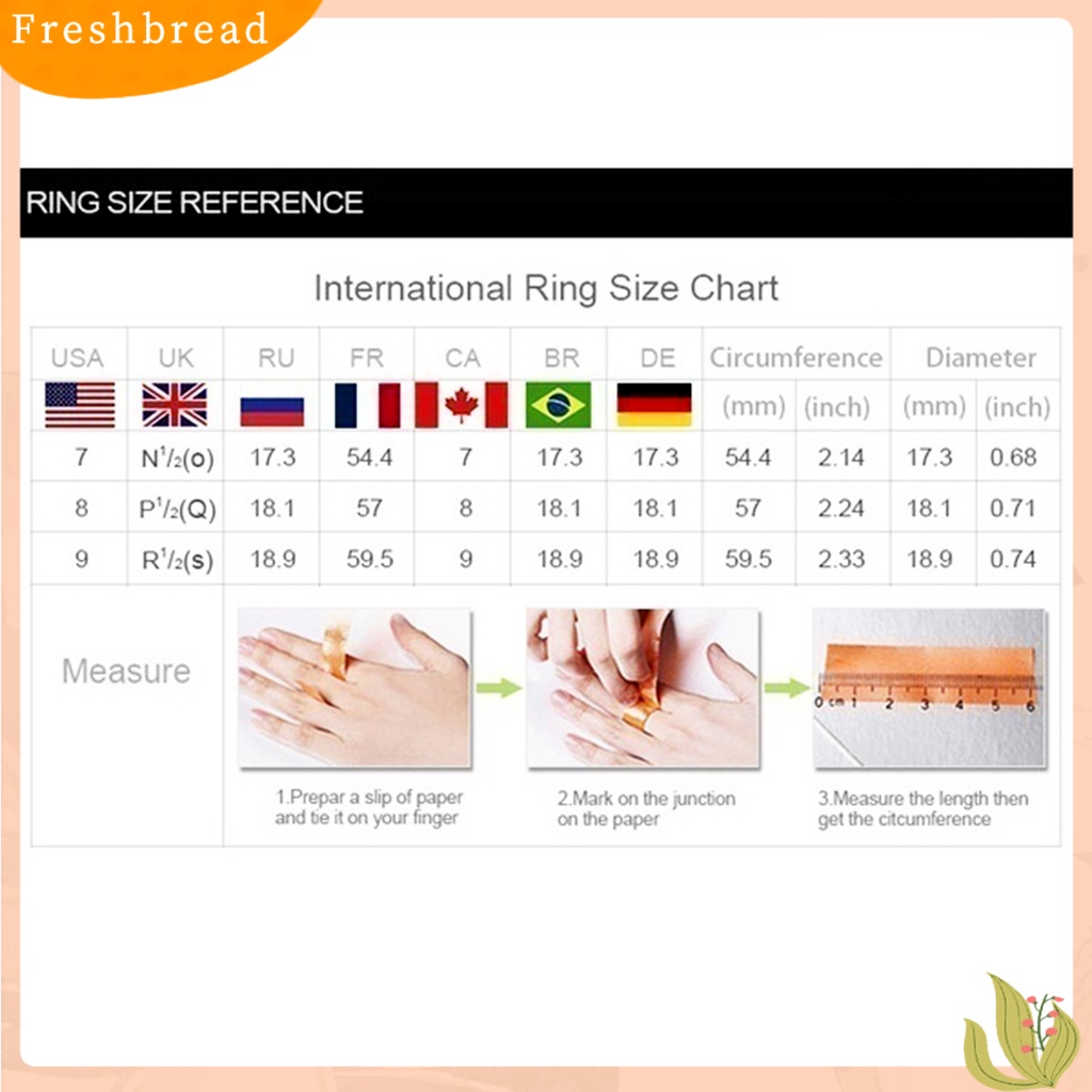 &lt; Freshbread &gt; Cincin Mewah Cantik Bentuk Hati Pertunangan Klasik Bridal Ring Untuk Hadiah