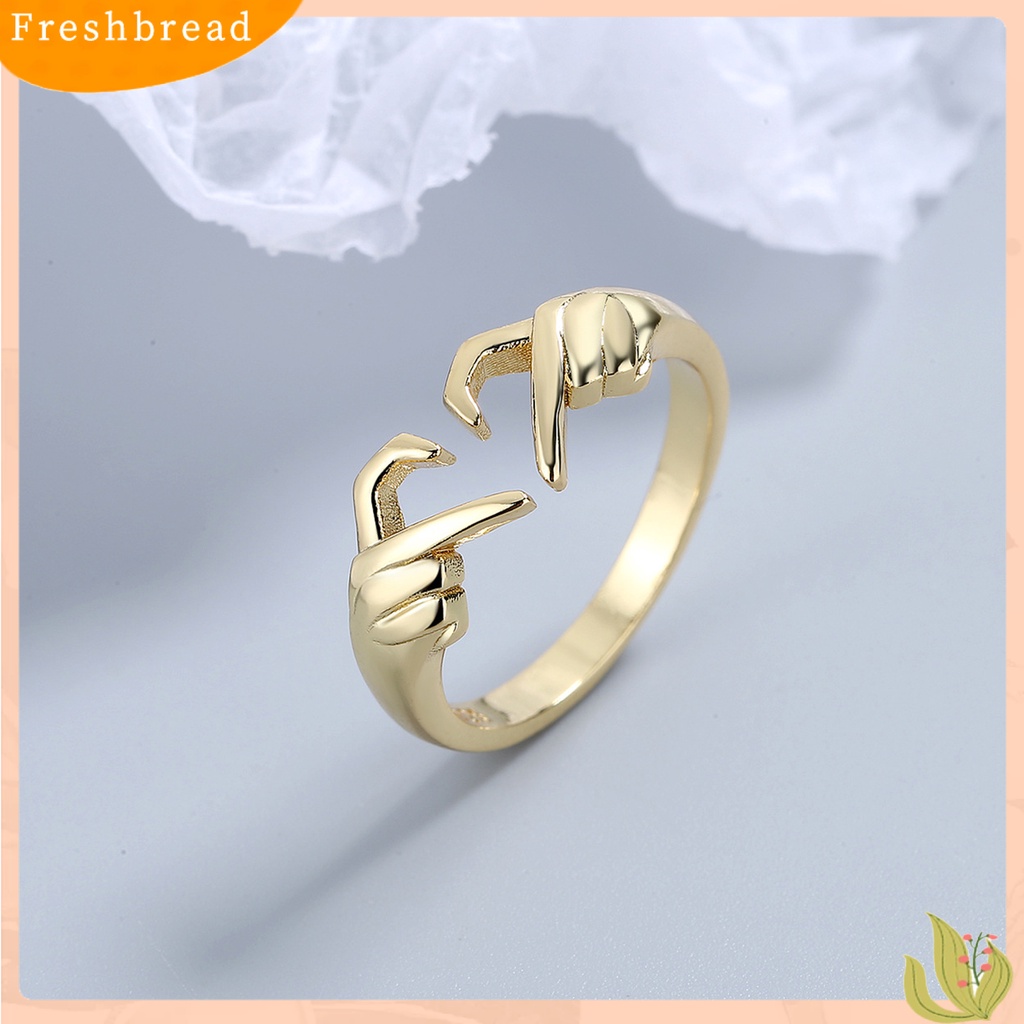 &lt; Freshbread &gt; Wanita Circlet Bentuk Hati Bukaan Cincin Buku Jari Romantis Tahan Lama Untuk Hari Valentine