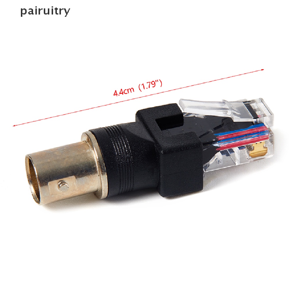 Prt 1Pc Konektor Hitam BNC Female Jack to RJ45 Male Plug RF Adapter Coaxial PRT