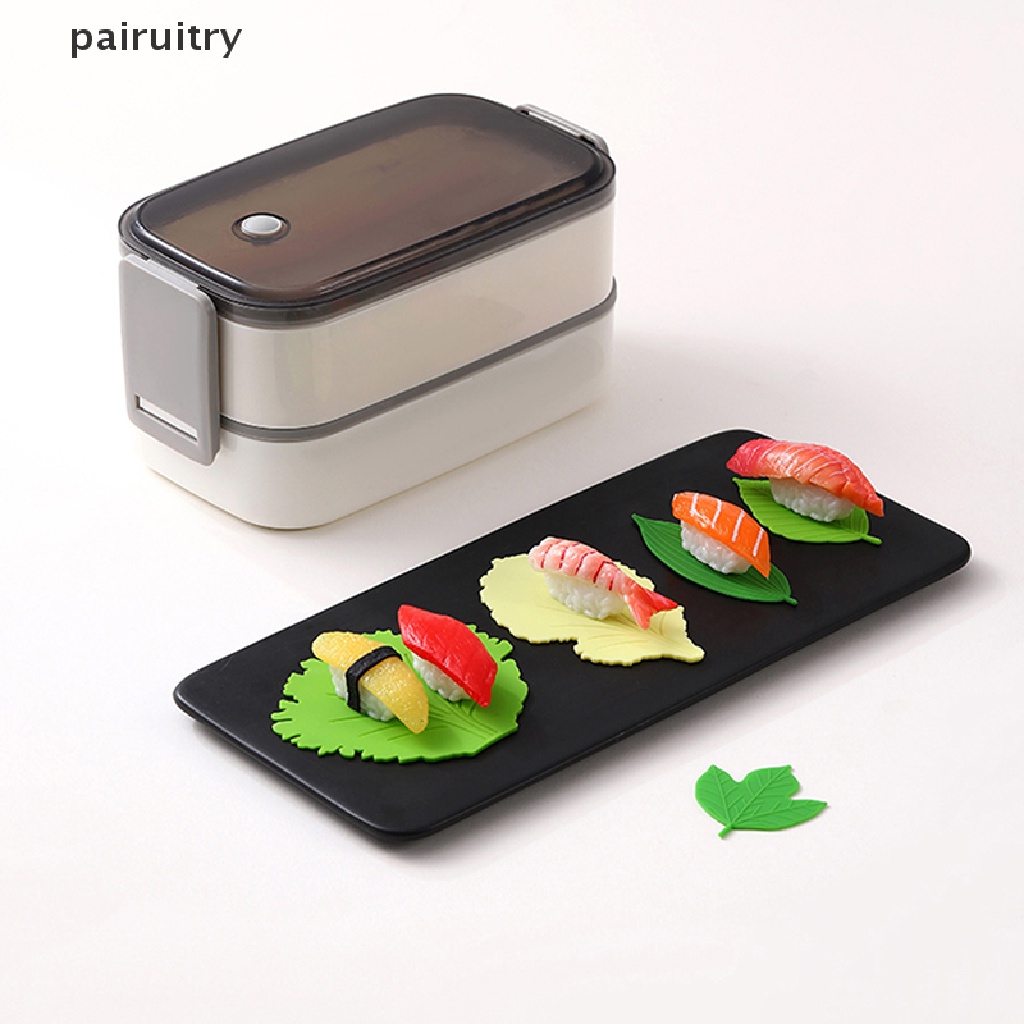 Prt 1Set Daun Bento Dish Cup Pemisah Bekal Sushi Rice Ball Mat Decor Aksesoris PRT