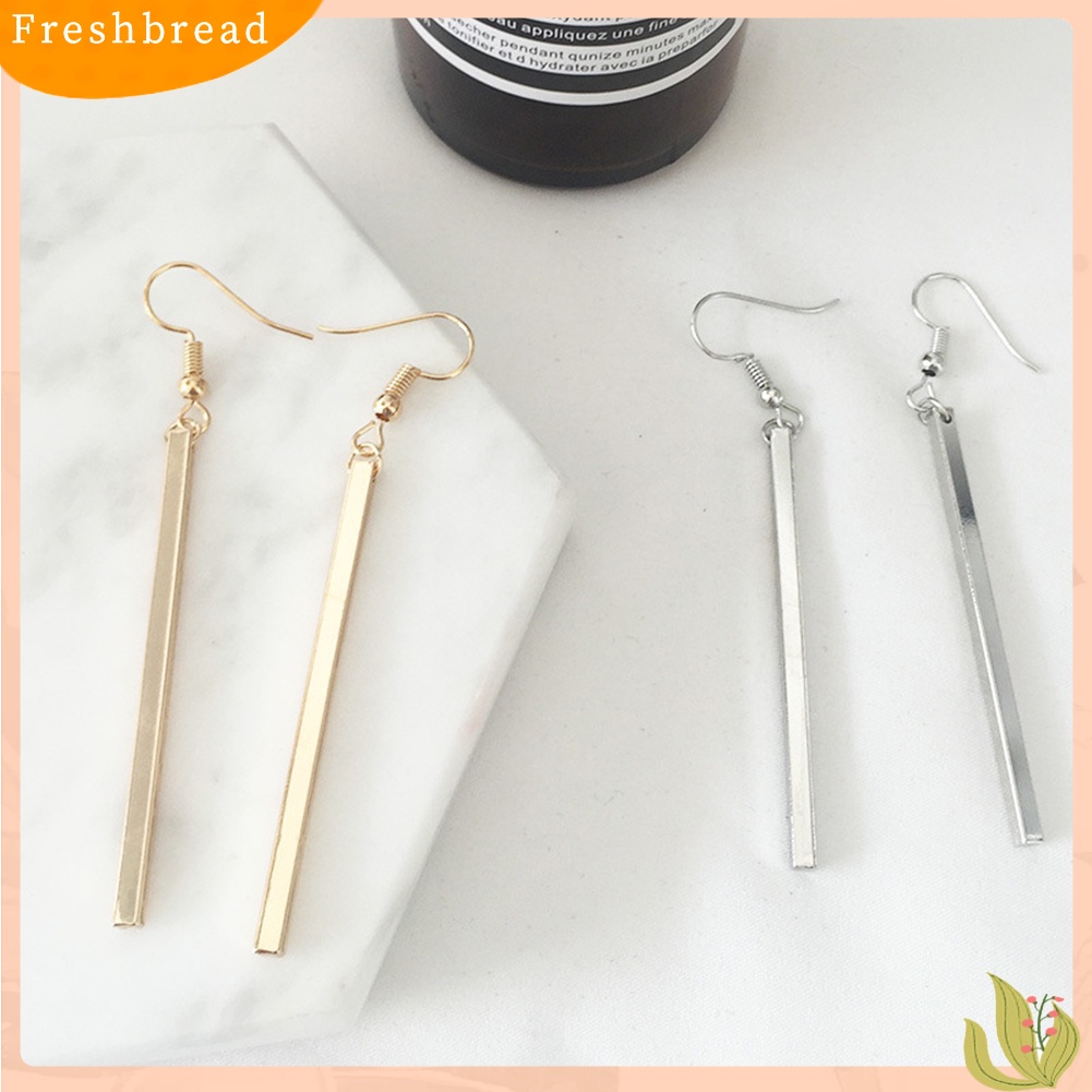 &lt; Freshbread &gt; Pesta Malam Wanita Fashion Bar Panjang Drop Menjuntai Kait Anting Perhiasan Hadiah