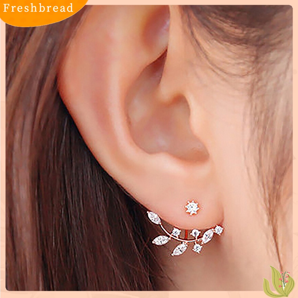 &lt; Freshbread &gt; 1pasang Anting Wanita Perhiasan Menarik Hadiah Mini Wanita Berlian Imitasi Ear Studs Untuk Pernikahan