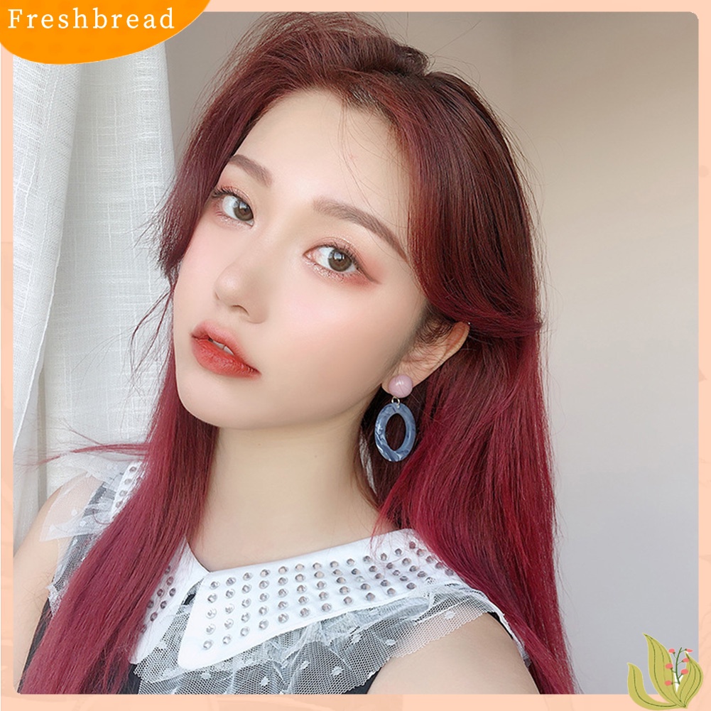 &lt; Freshbread &gt; Fashion Wanita Bunga Lingkaran Persegi Panjang Pesona Drop Anting Pesta Perhiasan Hadiah