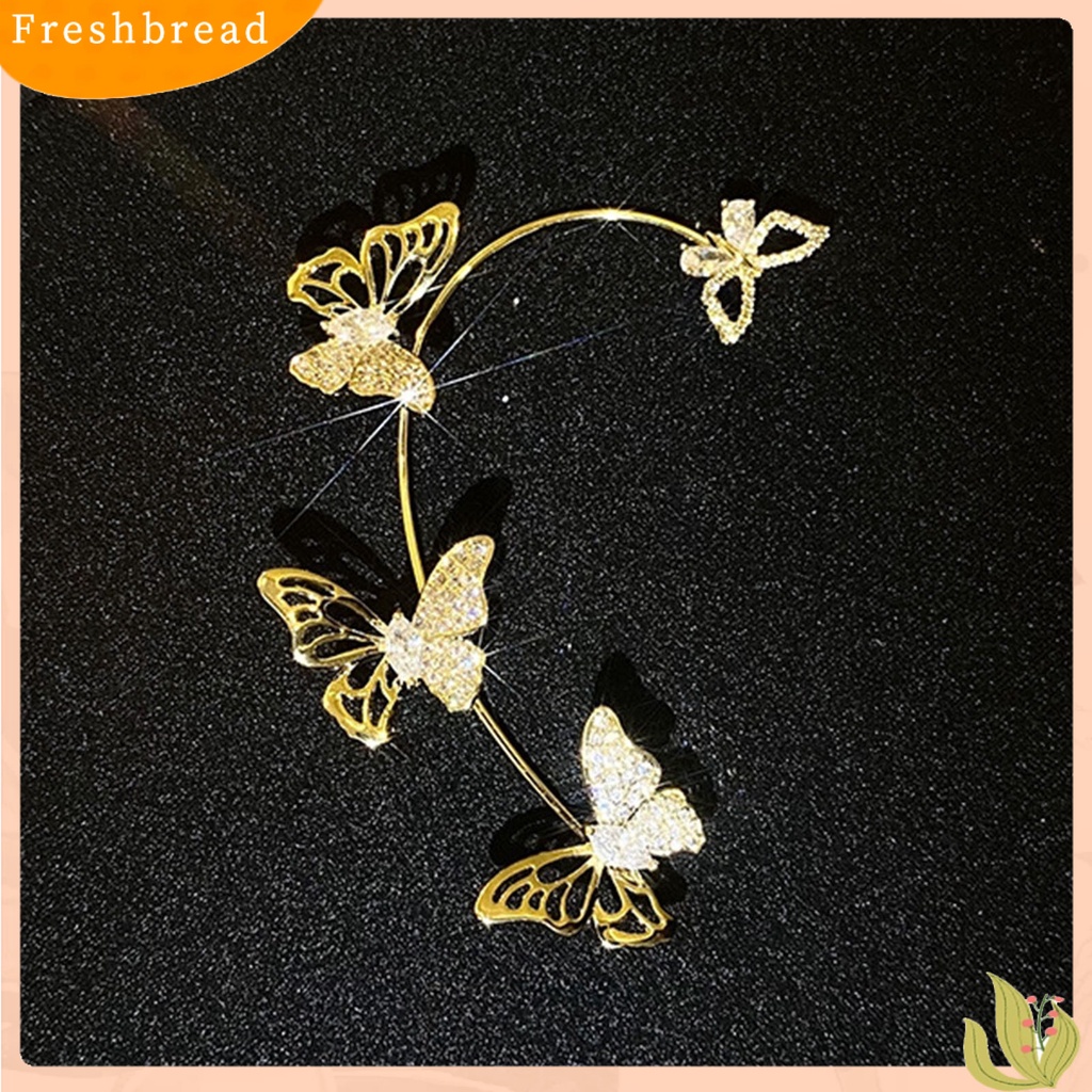 &lt; Freshbread &gt; 1Pc Klip Anting Butterfly Hollow Out Tanpa Tindik Gaya Korea Indah Telinga Manset Untuk Pernikahan