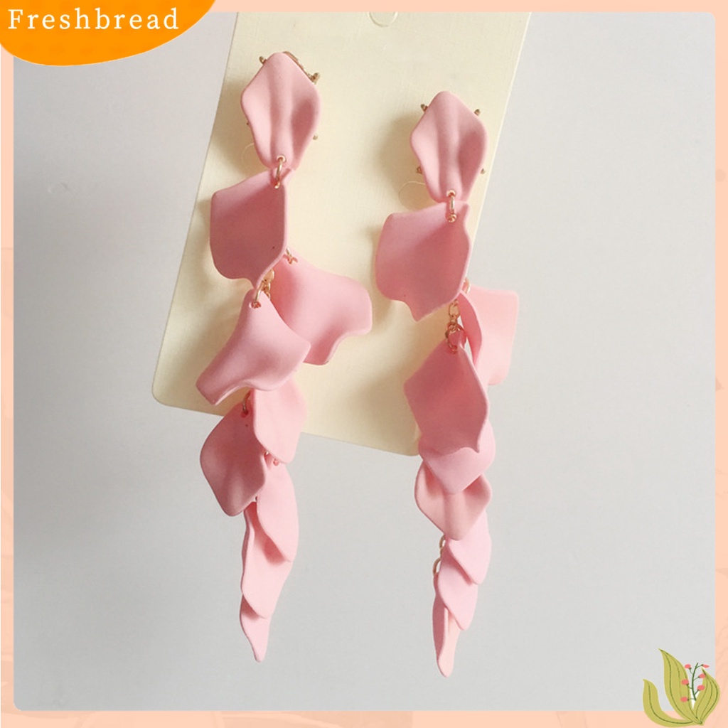 &lt; Freshbread &gt; 1pasang Indah Menjuntai Anting-Anting Tahan Aus Akrilik Panjang Wanita Menjuntai Drop Earrings Perhiasan Aksesoris