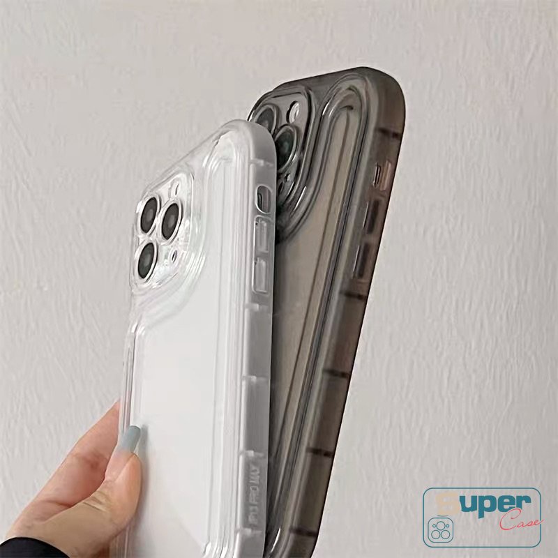 Simple Bening Mewah Penebalan Shock Resistant Phone Case Kompatibel Untuk iPhone 7plus XR 11 13 12 14 Pro 7 8 Plus MAX X XS MAX SE 2020 Silicon Shockproof Bumper Soft Cover
