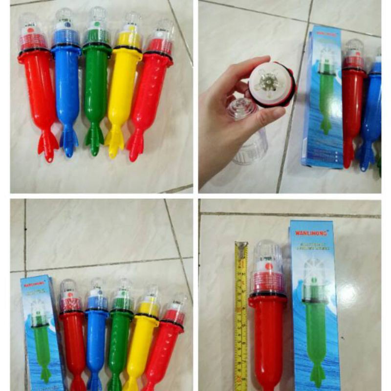 LAMPU NELAYAN , FISNET SIGHT, TORPEDO 5 LED 1 WARNA LAMPU LAMPU PANCING IKAN