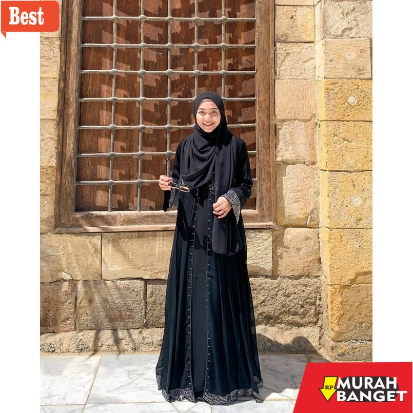GAMIS SIZE BESAR TERBARU- promo-big sale-Best seller-dress hitam-dress polos-murah gamis turkey-gami