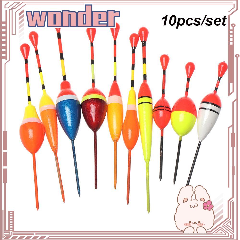 Wonder 10PCS Es Memancing Umpan Pelampung Baru Slip Drift Tabung Aneka Ukuran Cahaya Tongkat Pelampung