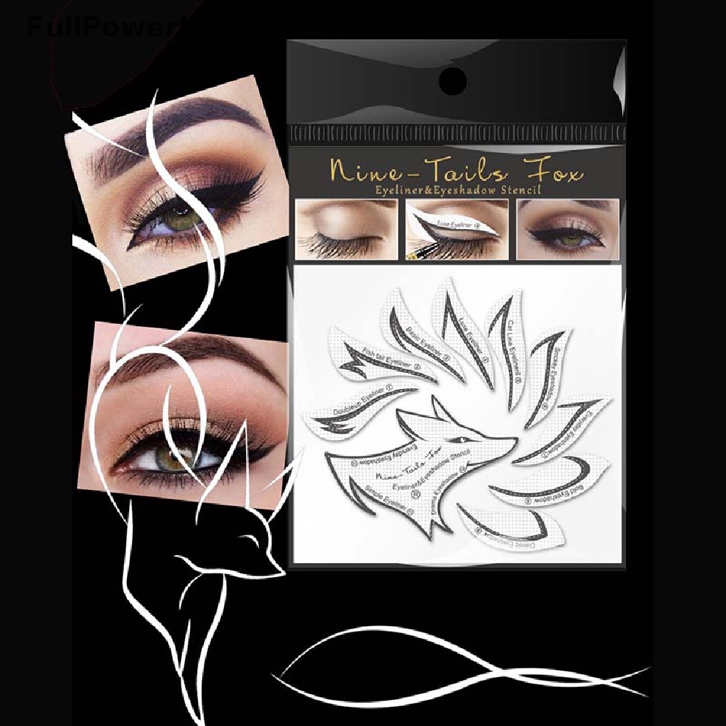 Power Non-woven Stensil Makeup Mata Eyeliner Template Shaping Tools Eye Shadow ID