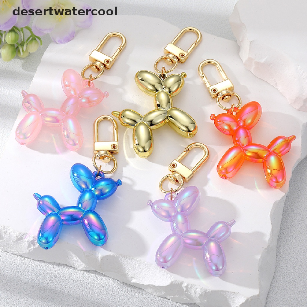 Deid 1pc Kawaii Kartun Hewan Pasangan Gantungan Kunci Key Ring Untuk Wanita Pria Baru Warna-Warni Lucu Tas Hewan Peliharaan Mobil Pemegang Airpods Kotak Perhiasan Martijn