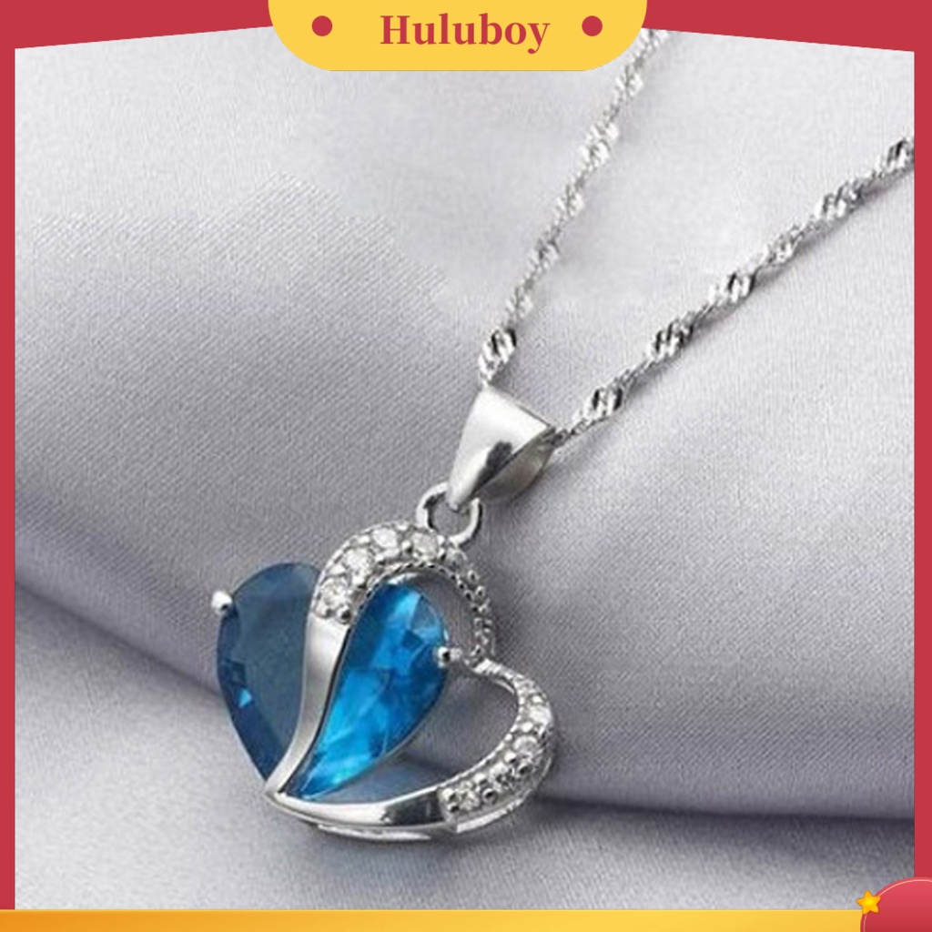 {Ready Stock} Liontin Kalung Cubic Zirconia Hias Perhiasan Hadiah Bentuk Hati Wanita Fashion Pendant Necklace Untuk Kehidupan Sehari-Hari