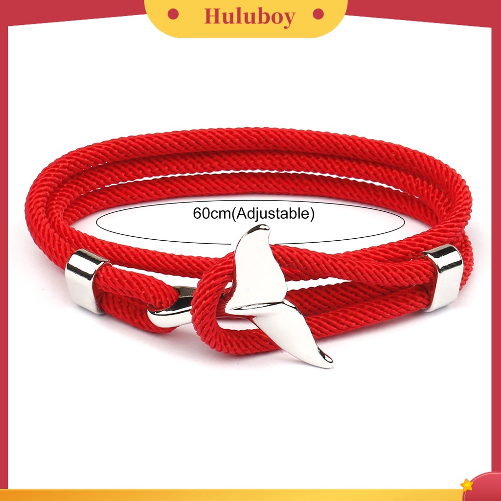 {Ready Stock} Hiu Gesper Adjustable Couple Gelang Multilayer Handmade Wanita Pria Tali Gelang Perhiasan Aksesoris