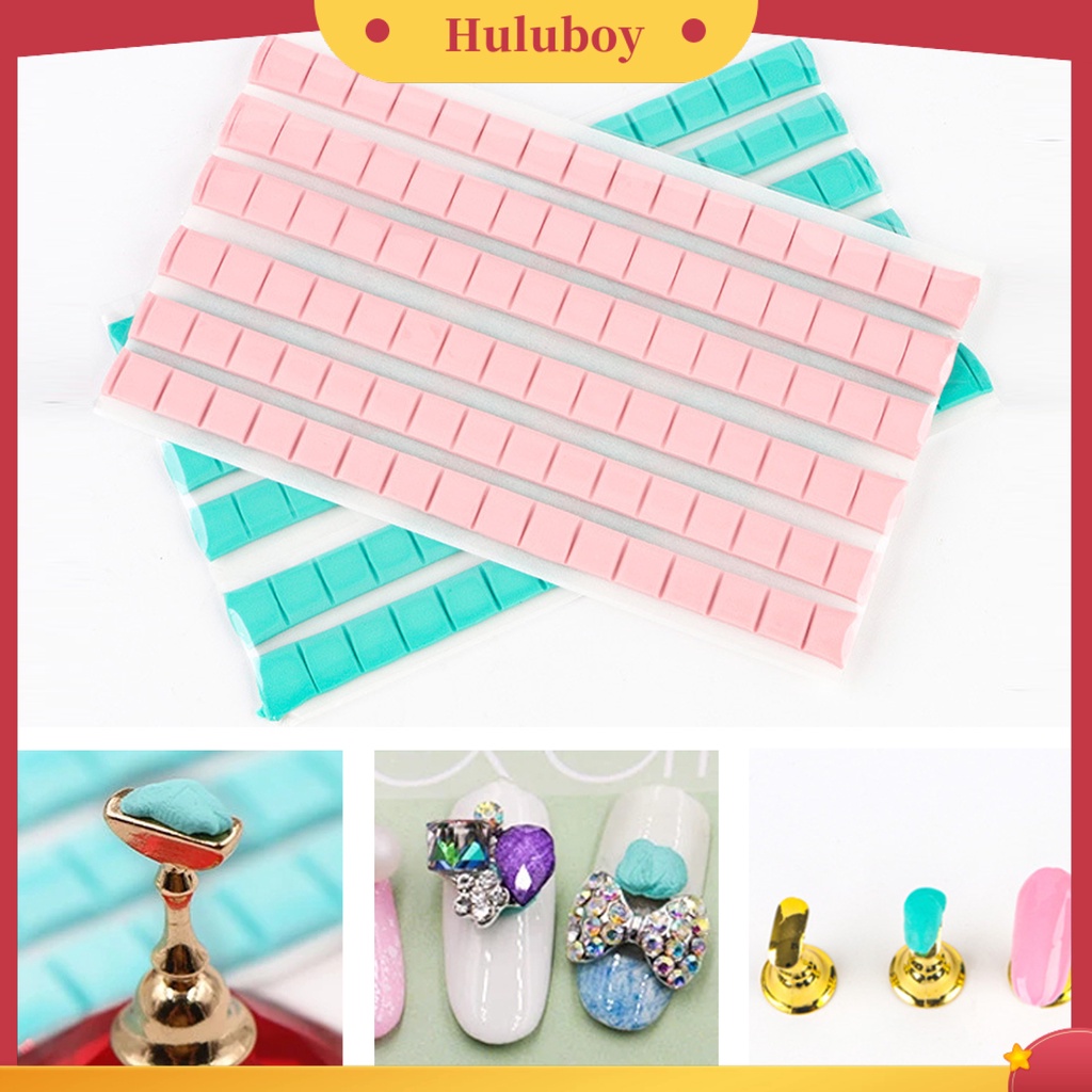 {In Stock} Nail Art Clay Anti Lengket Tangan Penuh Cakupan Universal Aman Minimalis Yang Dapat Dilepas Dua Sisi Profesi Reusable Lem Perekat Kuku Clay Manicure Tool