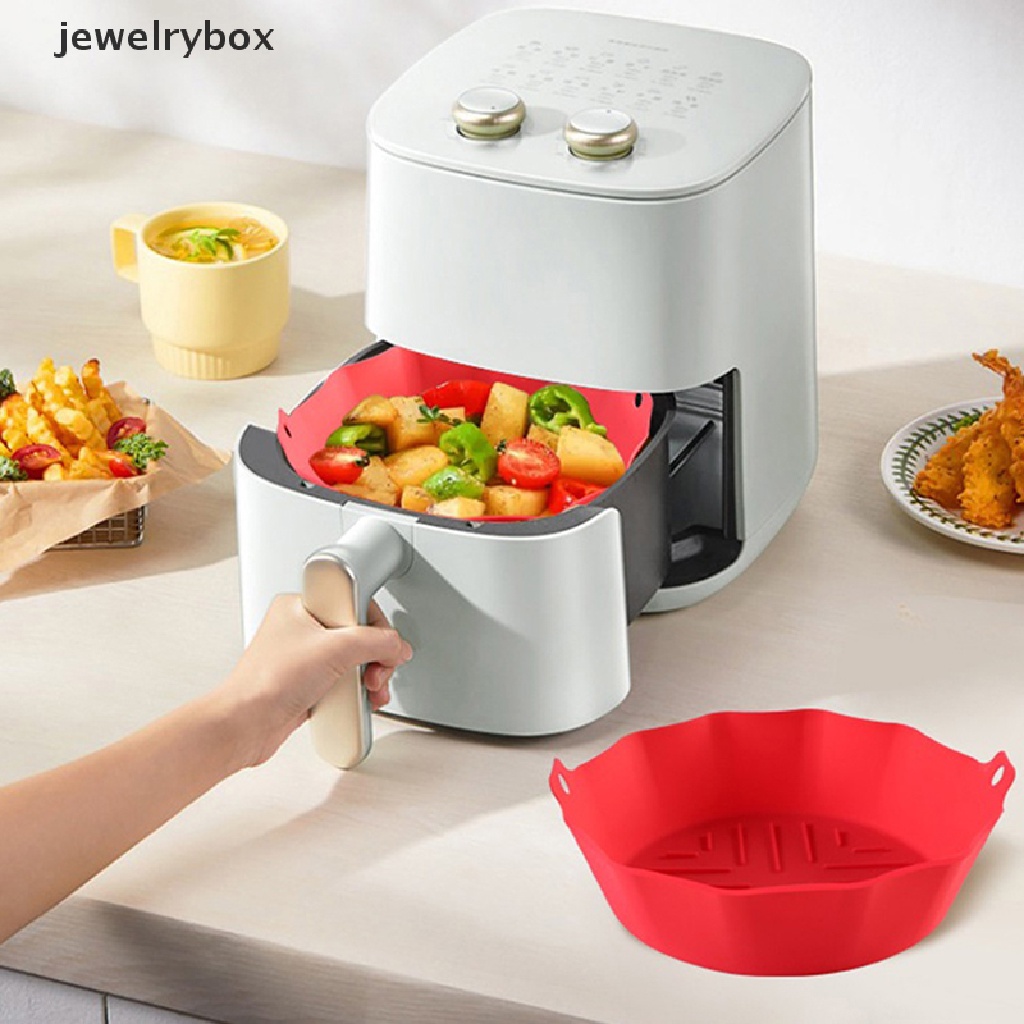 [jewelrybox] 22 cm Air Fryer Silicone Pot Air Fryer Basket Liner Anti Lengket Oven Baking Tray Butik