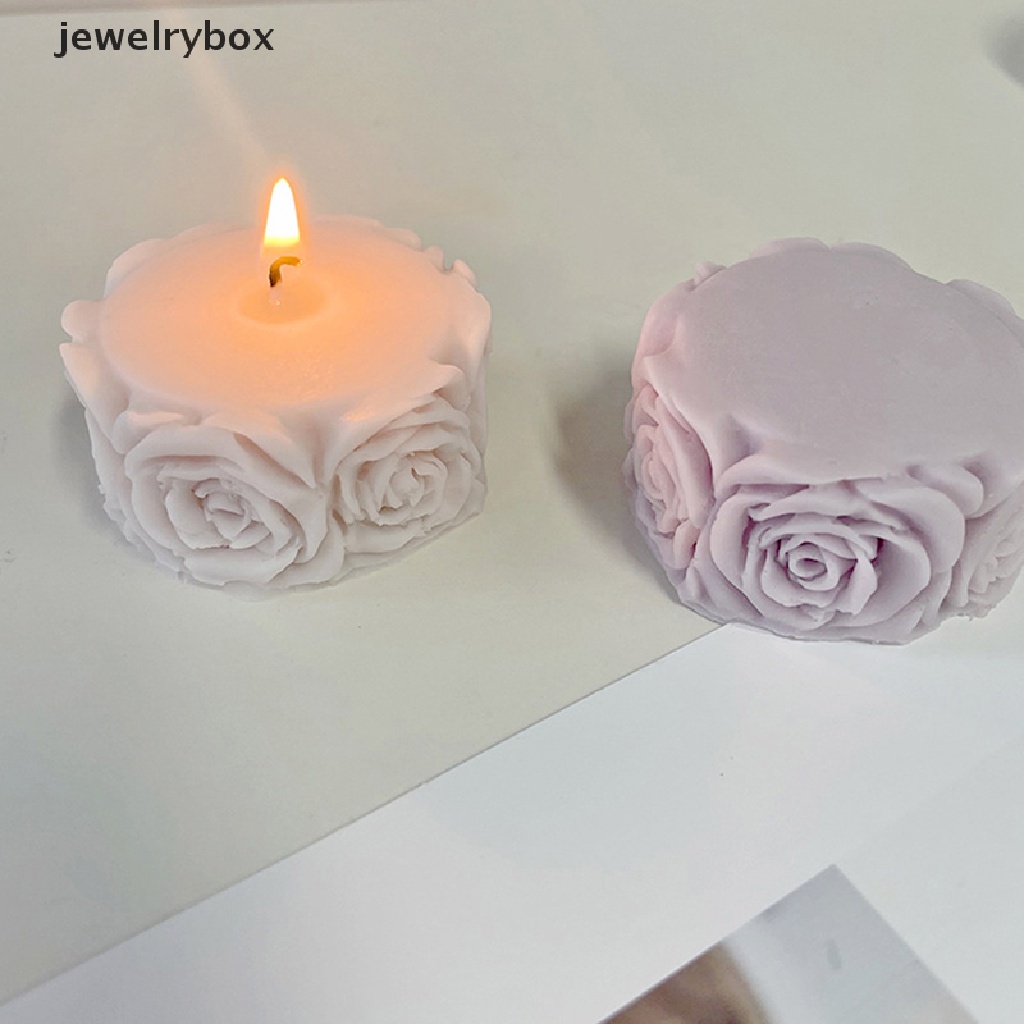 [jewelrybox] Cetakan Silikon Bunga Mawar Stereo 3D DIY Sabun Kerajinan Tangan Rumah Ornamen Butik