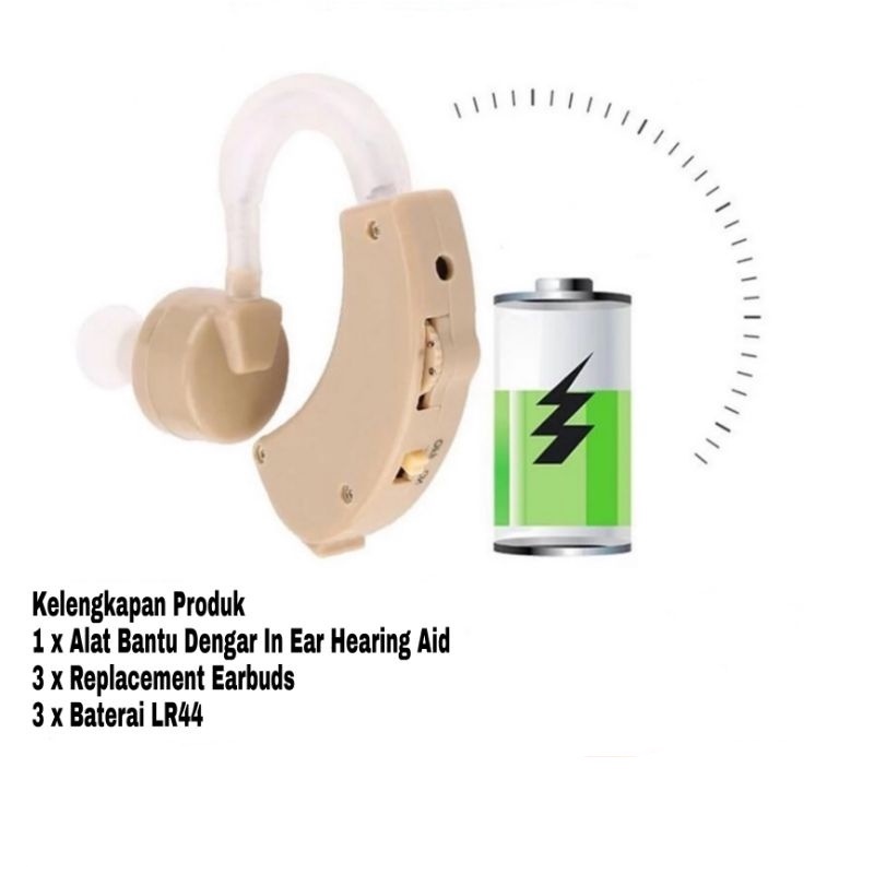 Alat Bantu Dengar Pendengar Pendengaran Telinga Orang Tua Hearing Aid Wireless Tanpa Kabel