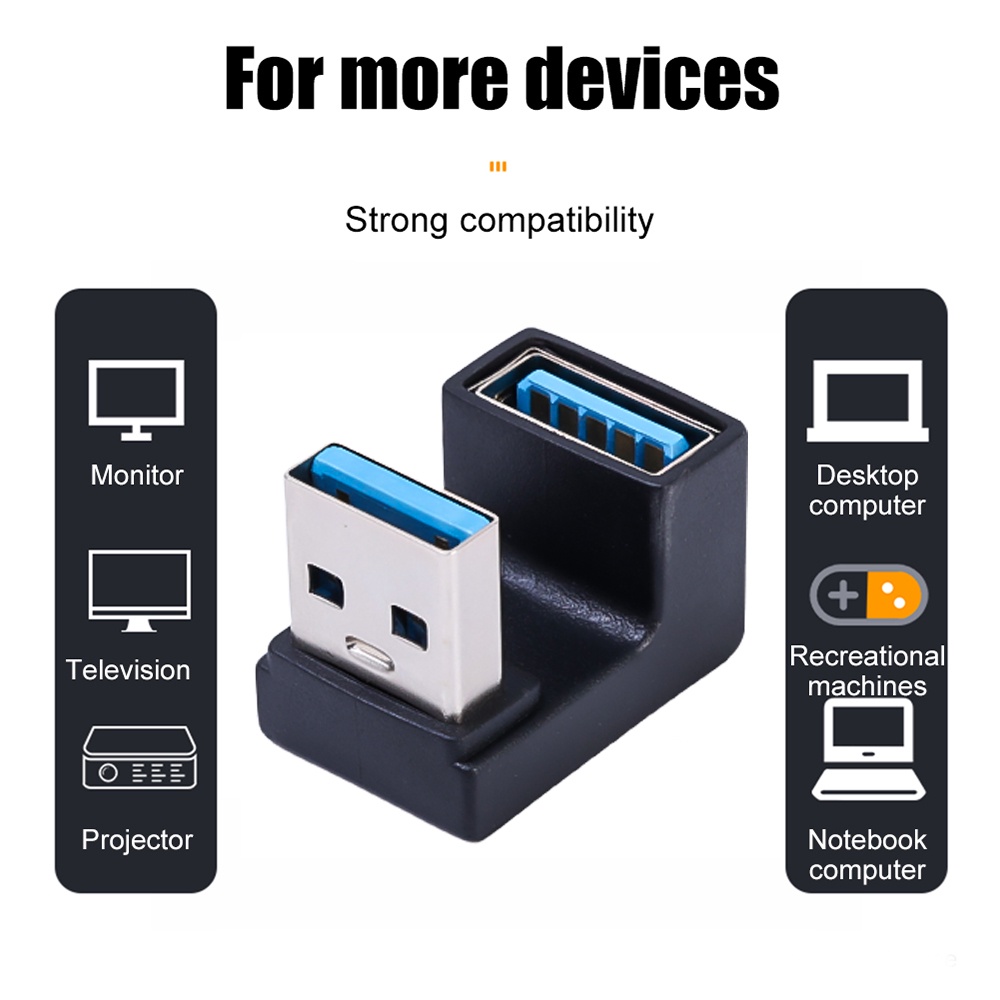 Adaptor Usb Male to Type-c Female Berbentuk U/Adaptor OTG Adaptor 10Gbps/konverter Notebook Ponsel/Konektor Transmisi Data Aksesoris 3C