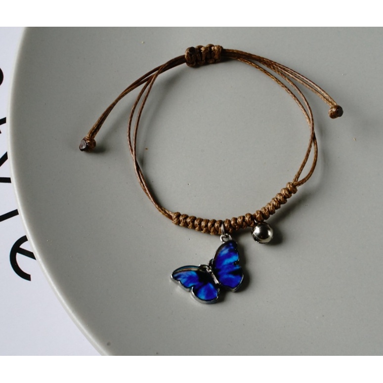 gelang kupu kupu modis/gelang cool wanita/gelang lapis keren/Gelang Tangan Rantai Banyak Lapis Aksen