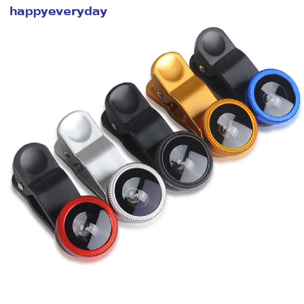 [happy] 3in1 Handphone Fish Eye+Wide Angle+Lensa Kamera Makro Untuk Hp Universal [ID]