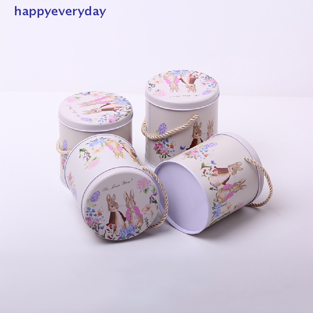 [happy] White Rabbit Toffee Carry Box Vintage Koper Penyimpanan Tin Metal Candy Box [ID]