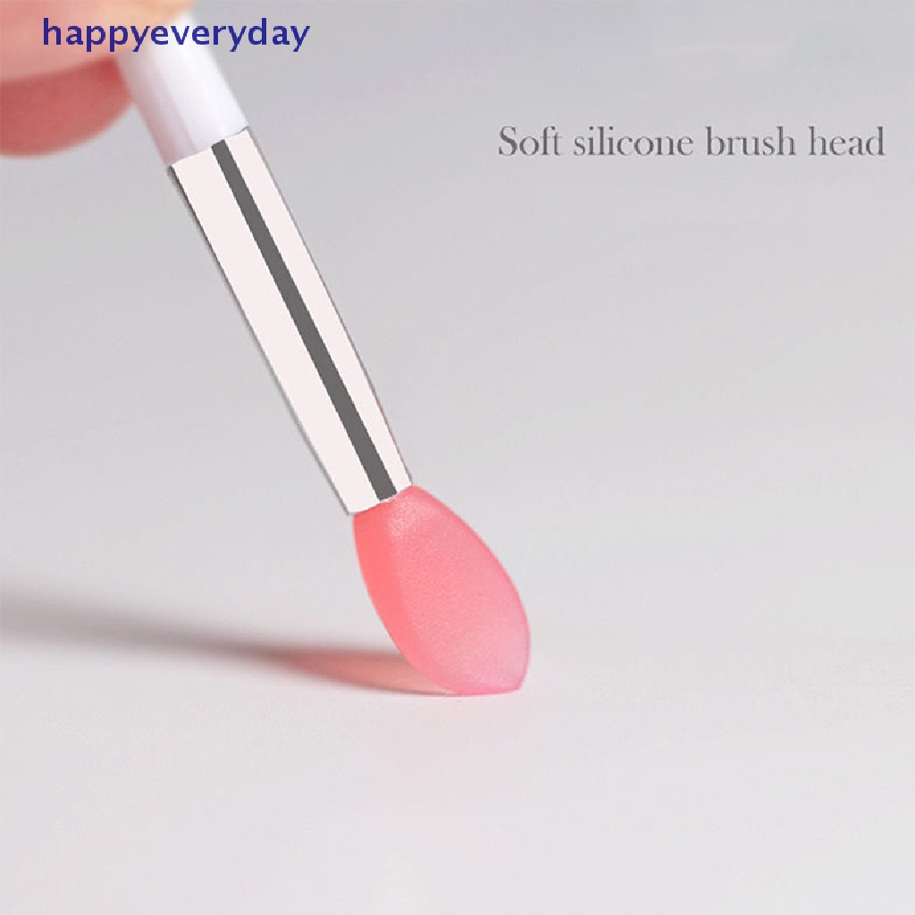 [happy] 3pcs Silikon Lip Balms Lip Mask Brush Dengan Sucker Penutup Debu Makeup Brushes [ID]