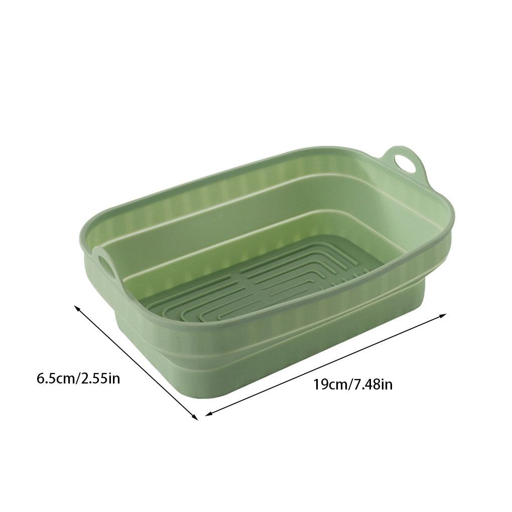 Silicone Air Fryer Basket Reusable Oven Pot Tray Bakeware Pizza Fried Chicken Tahan Panas Loyang Liners