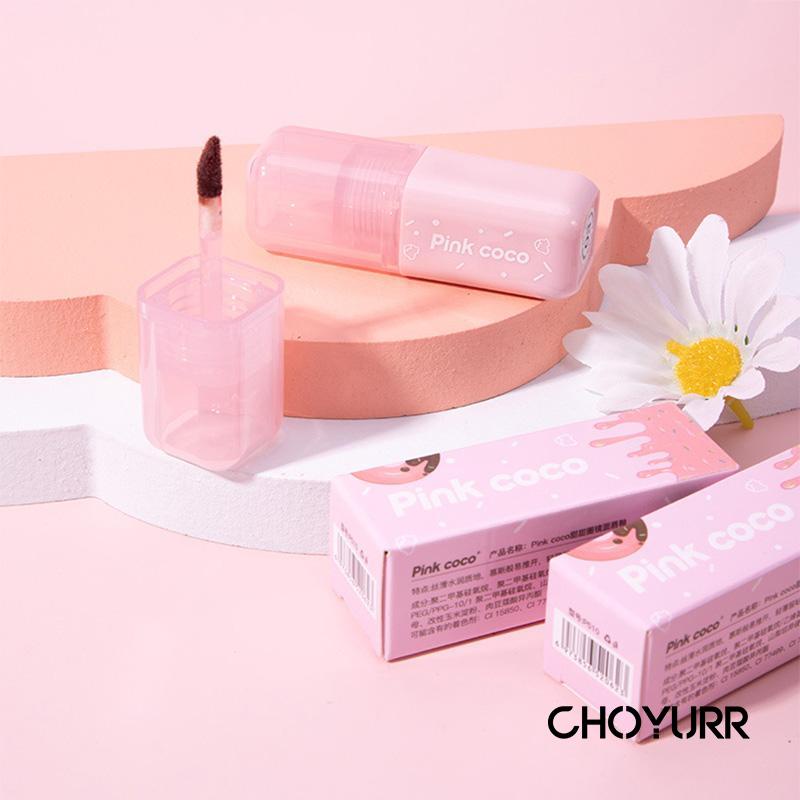 【COD】Pink Coco Lip Tint Lipcream Toot Soft Glossy Mirror Lipstik Ringan Tahan Lama-CH