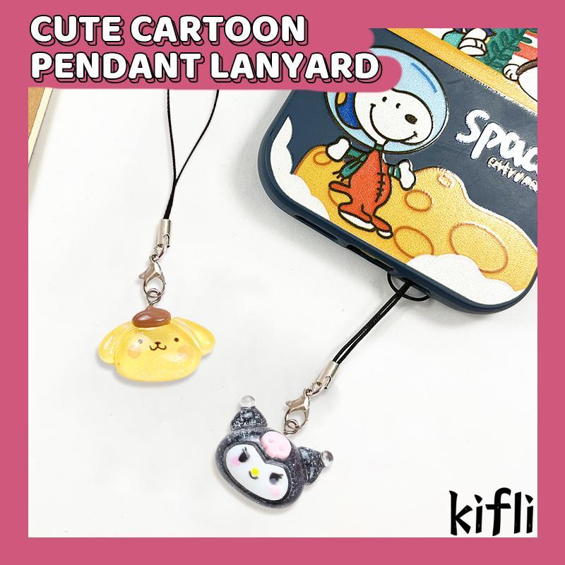 [KD] Transparan Glitter Telepon Liontin Pochacco Cinnamoroll Lucu USB Flash Disk Bag Pendant Lanyard