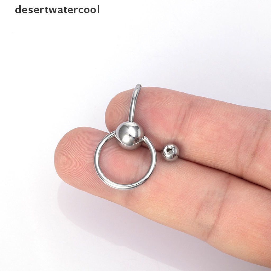 Deid Stainless Steel Bar Kristal Melengkung Cincin Pusar Perut Helix Perhiasan Tubuh Martijn
