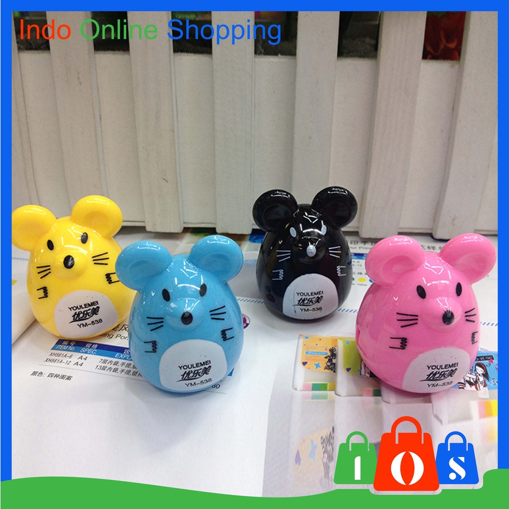 

IOS 762 Rautan Karakter Mickey Pencil Shaperner Peraut Pensil Motif Tikus Import COD