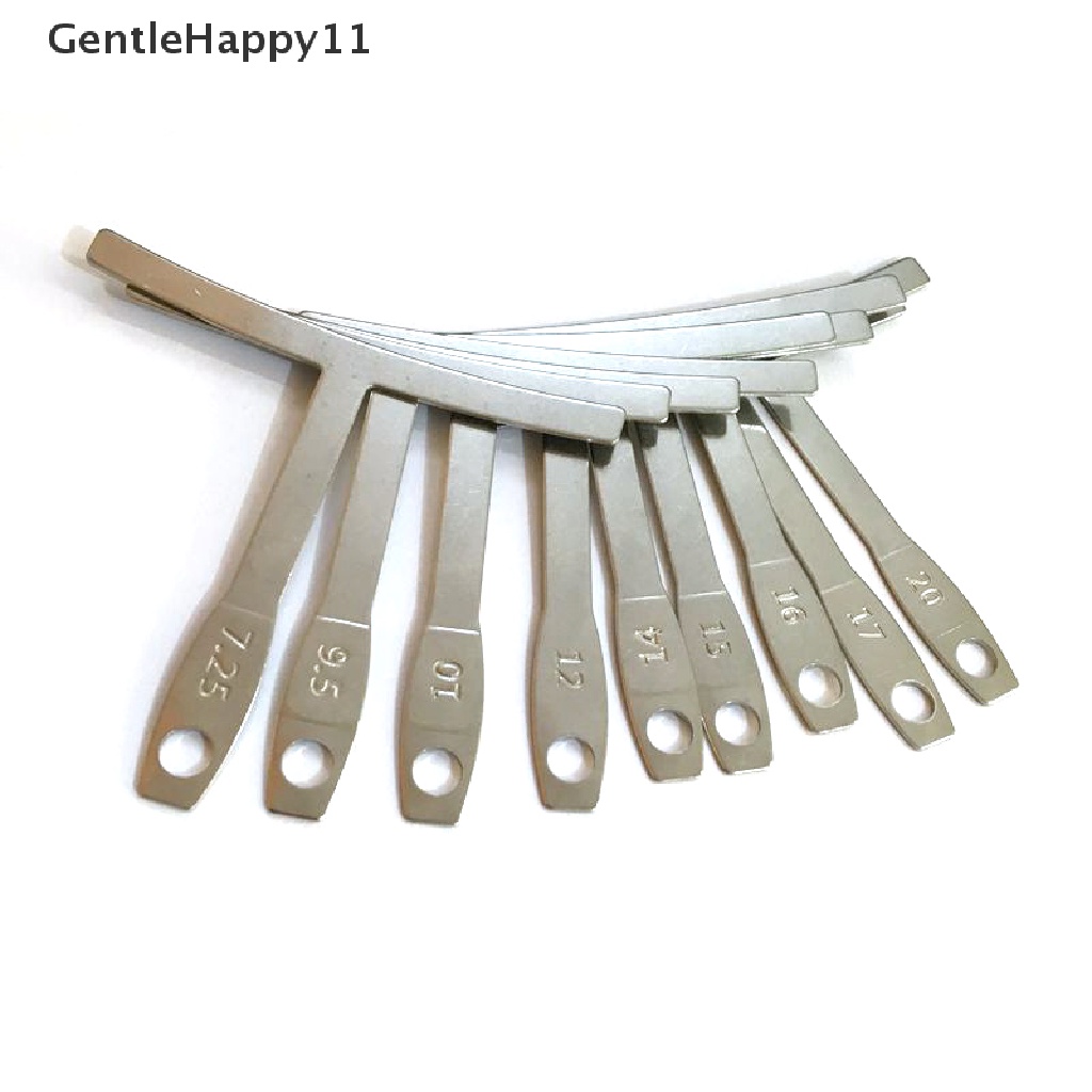 Gentlehappy 9pcs Understring Radius Measure Bass String Pengukur Gitar Perbaikan Mengukur Bentuk T id