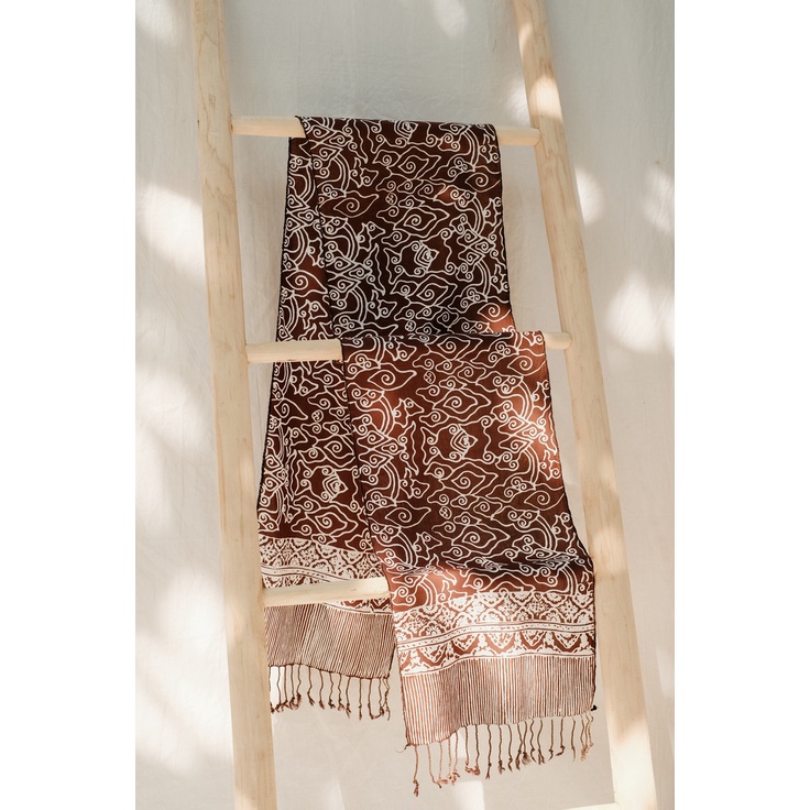 RATU - Scarf Batik TCR Mega Mendung Brown