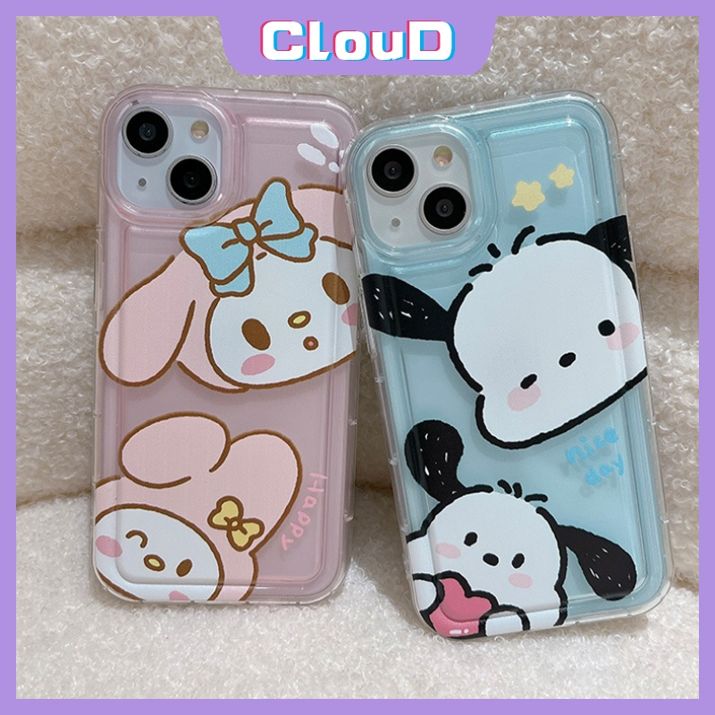 Kartun Pochacco Case Oppo A57 A17 A77 A17K A16 A54 A5s A3s A15 A95 A52 A12E A7 A74 A12 A16s A5 A9 A16K A77s A92 A55 A1K A53 A31 A16E Shockproof Airbag Melodi Lucu Lembut Bening Cover